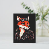 Cool Fox - dier Briefkaart (Staand voorkant)