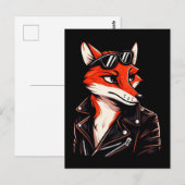Cool Fox - dier Briefkaart (Voorkant / Achterkant)