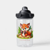 Cool fox liefhebbers toevoegen tekst kinder waterfles (Achterkant)