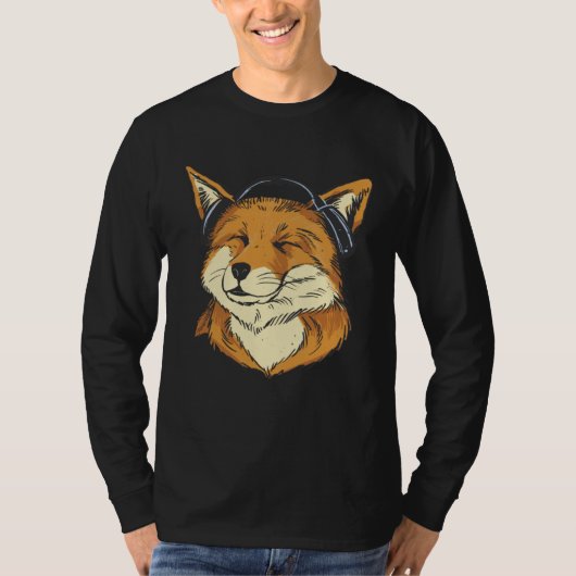 Cool Foxes Headphone T-shirt (Voorkant)