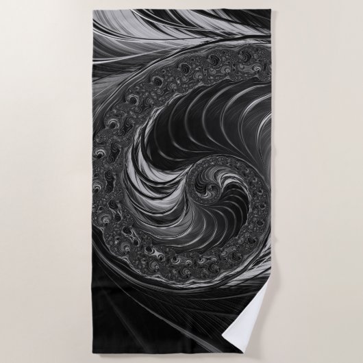 Cool Fractal Metallic Nautilus Golden ratio Strandlaken (Voorkant)