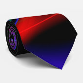 Cool Fractal Psychedelic Neon Glow Abstract Stropdas (Opgerold)