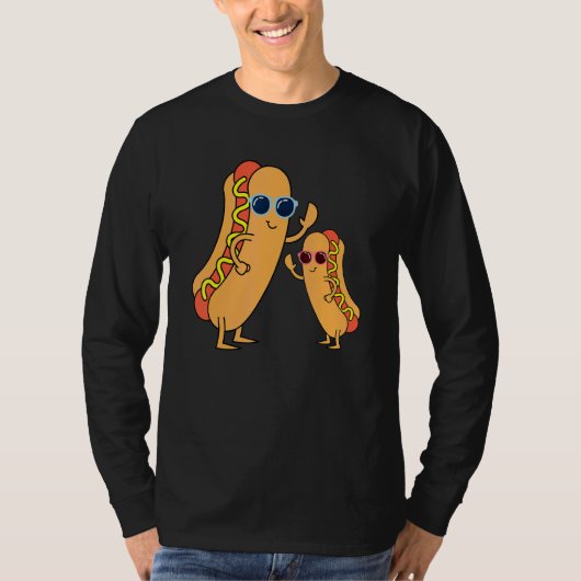 Cool Franks Sausages Weiner Fast Food Sunbril H T-shirt (Voorkant)