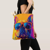 Cool French bulldog dog with sunglasses Draagtas (Dichtbij)