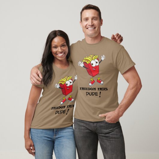 Cool French Fries Guy TGIF Funny T-shirt Design (Unisex)