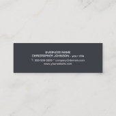 Cool Fresh Blue White Stripes Monogram Consultant Mini Visitekaartje (Achterkant)