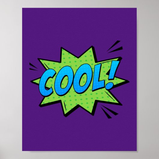 Cool! Fresh Pop Art Comic Expression Poster (Voorkant)