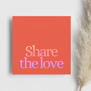 Cool Fresh Sinaasappel Pink Bold Aanbevelingskaartje