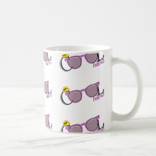 Cool Friend sun en zonnebril op wit Koffiemok