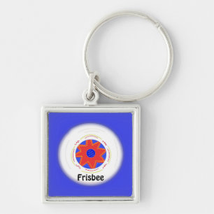 Cool frisbee-ontwerp sleutelhanger