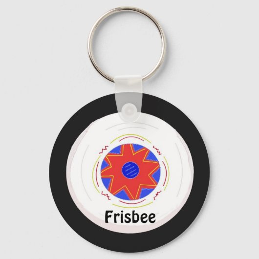 Cool frisbee-ontwerp sleutelhanger (Voorkant)