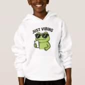 Cool Frog Selfie “Just Vibing” Funny T-Shirt Desig (Devant)