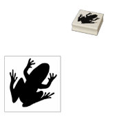Cool Frog Silhouet Rubberstempel (Gestempeld)