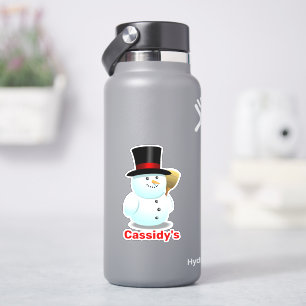 Cool Frosty Snowman Cartoon Sticker