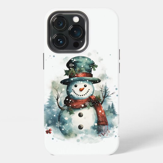 ❄️📱 Cool Frosty Snowman iPhone Case❄️ Hoesje (Achterkant)