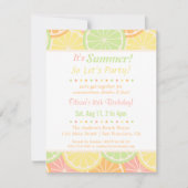 Cool Fruité Été Anniversaire Invitations (Devant)