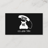 Cool Fun Black en white Call me  phone Visitekaartje (Achterkant)