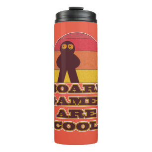Cool Fun Board Games Meeple Cartoon Thermosbeker