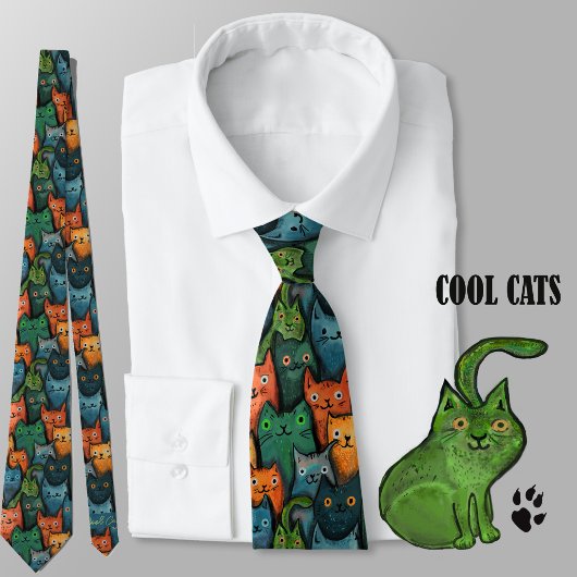 Cool Fun Chat Seamles Motif Cravate
