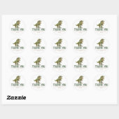 Cool Fun Dinosaur Rex Birthday Hartelijk dank Ronde Sticker (Vel)