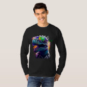 Cool fun dinosaur Rex with sunglasses T-shirt (Voorkant volledig)