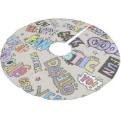 Cool Fun Doodle Lettering Kerstboom Rok (Gekanteld)