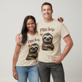 Cool Fun en Funny Free Hugs Schattige Sloth T-shirt (Unisex)