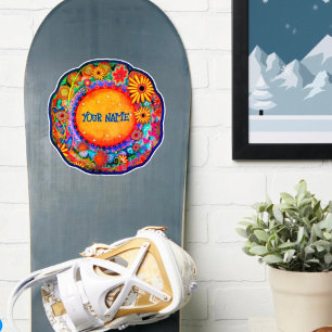 Cool Fun Floral Custom Trendy Naam Inspirivity Sticker