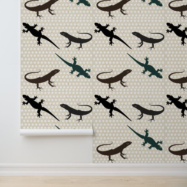 Cool Fun Graphic Trendy Aardse  hagedis Behang (Applicatie)