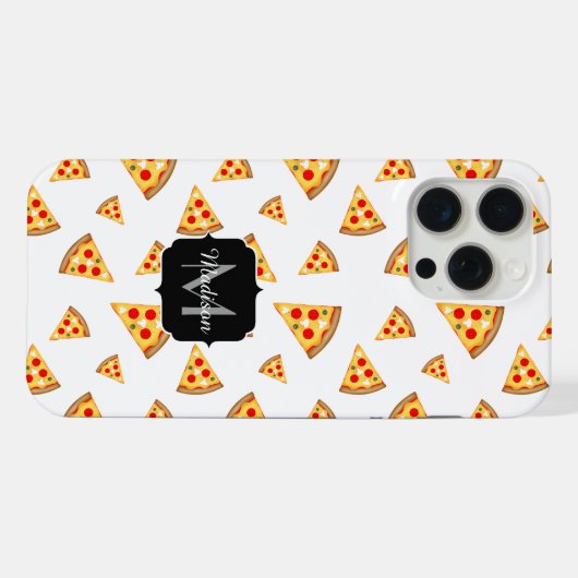 Cool fun pizza tranches motif sur mesure Monogramm (Verso Horizontal)