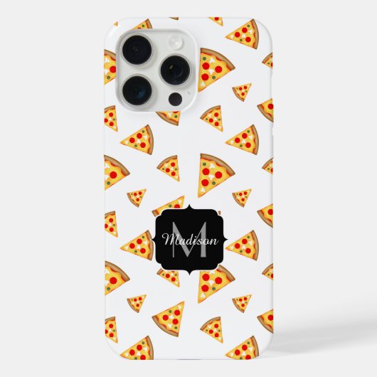 Cool fun pizza tranches motif sur mesure Monogramm (Verso)