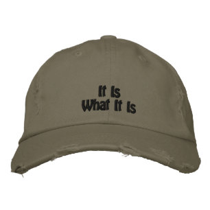 Cool Fun Quote Rustiek Olijfgroen Geborduurde Pet