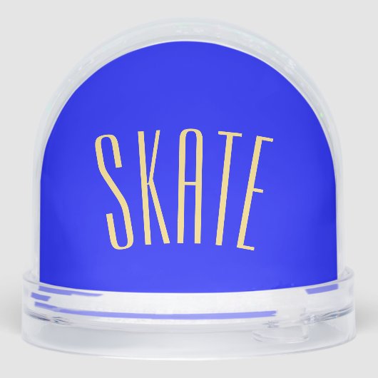 Cool Fun SKATE Text Vivid Royal Blue Background (Arrière)