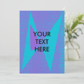 Cool Funky Abstract Halftone Zine Style Blank Kaar Feestdagenkaart (Staand voorkant)
