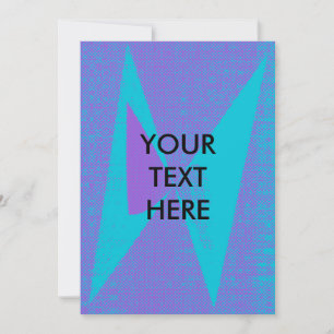 Cool Funky Abstract Halftone Zine Style Blank Kaar Feestdagenkaart
