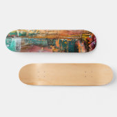 Cool Funky Abstracte Kunst Skateboard (Horizontaal)