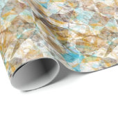 Cool Funky Modern Retro Polygon Mosaic Art Patroon Cadeaupapier (Rol Hoek)