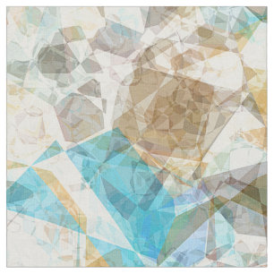 Cool Funky Modern Retro Polygon Mosaic Pattern Stof