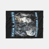 Cool Funny Alpha Wolf Meme Don't Worry Kitten Dadd Fleece Deken (Voorkant (Horizontaal))