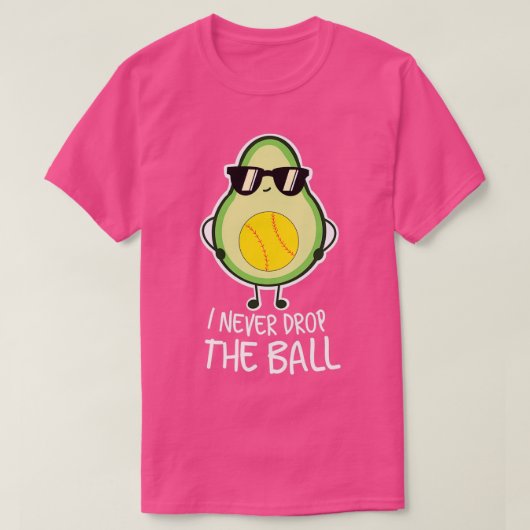 Cool Funny Avocado Softball Lover T-shirt (Design voorkant)