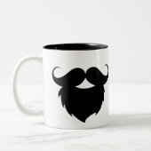 Cool Funny Beard Tweekleurige Koffiemok (Links)