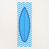 Cool Funny Blue Waves Surfende Yoga Mat (Voorkant)