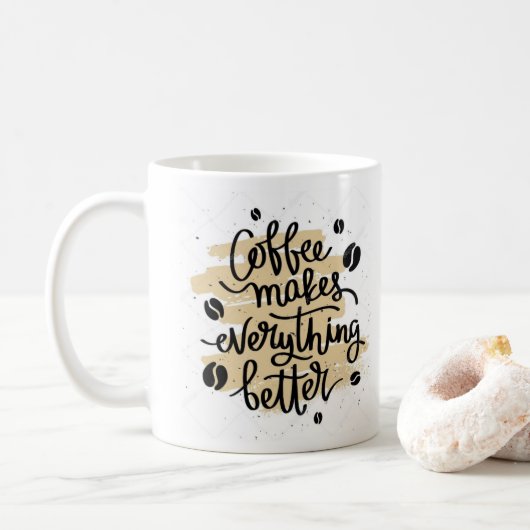 Cool Funny Coffee Lover Gezegde Koffiemok (Met donut)