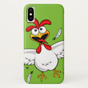Cool Funny Cute Humoureuze Cartoon Chicken for Kid iPhone X Hoesje