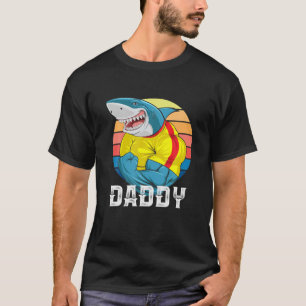 Cool Funny Dad, Strong Muscles Shark, Best Dad E T-shirt