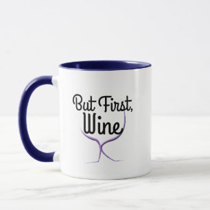Cool Funny, First Wine Humor Pun Coffee Gifts M Mok