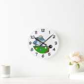 Cool Funny Man Cave Pool Shark Rebel Wall Clocks Ronde Klok (Huis)