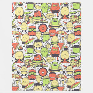 Cool Funny Monsters Fleece Deken
