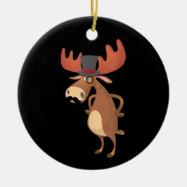 Cool Funny Moose Pet Snor Dierenvriend Keramisch Ornament