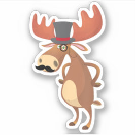 Cool Funny Moose Pet Snor Dierenvriend Sticker